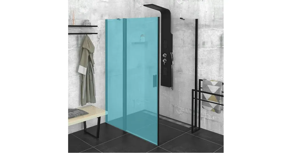 Zlevněný POLYSAN ZOOM BLACK boční stěna 800mm, čiré sklo