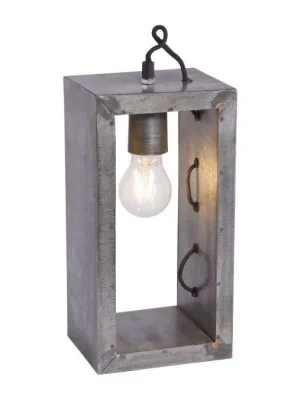 Značkový SAMIA Stolní lampa v industriálním stylu v železném provedení s paticí E27 - LEUCHTEN DIREKT / JUST LIGHT