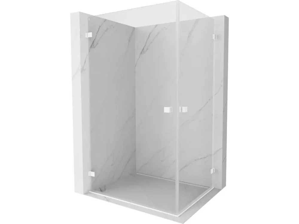 Značkový MEXEN/S - Lunar-B Duo sprchový kout dveře křídlové 95 x 90, transparent, bílá 832-095L-090P-20-00
