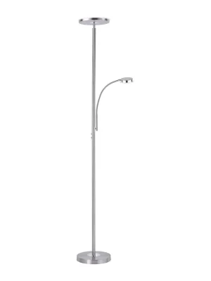 Akce HANS LED stojací lampa se čtecím ramenem, ocel, moderní 3000K - LEUCHTEN DIREKT / JUST LIGHT