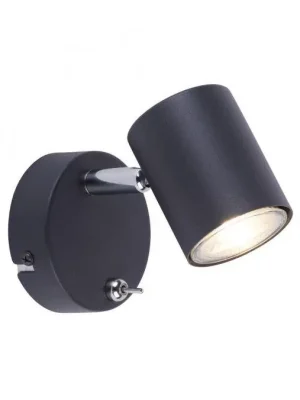 Značkový TARIK LED nástěnné svítidlo, antracit, nastavitelné, otočné, teplá bílá 3000K - LEUCHTEN DIREKT / JUST LIGHT