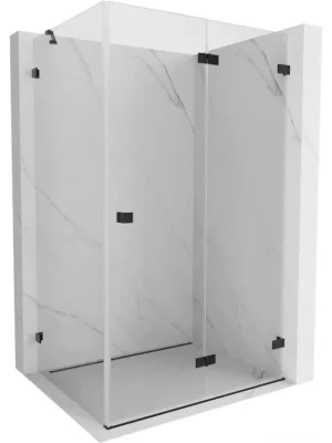 Akce MEXEN/S - Lunar-F sprchový kout skládací dveře pravá 90 x 70, transparent, černá 836-090-070-70-00-P