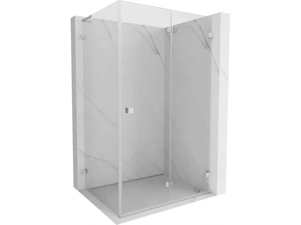 Značkový MEXEN/S - Lunar-F L sprchový kout skládací dveře pravá 90 x 70, transparent, chrom 836L-090-070-01-00-P