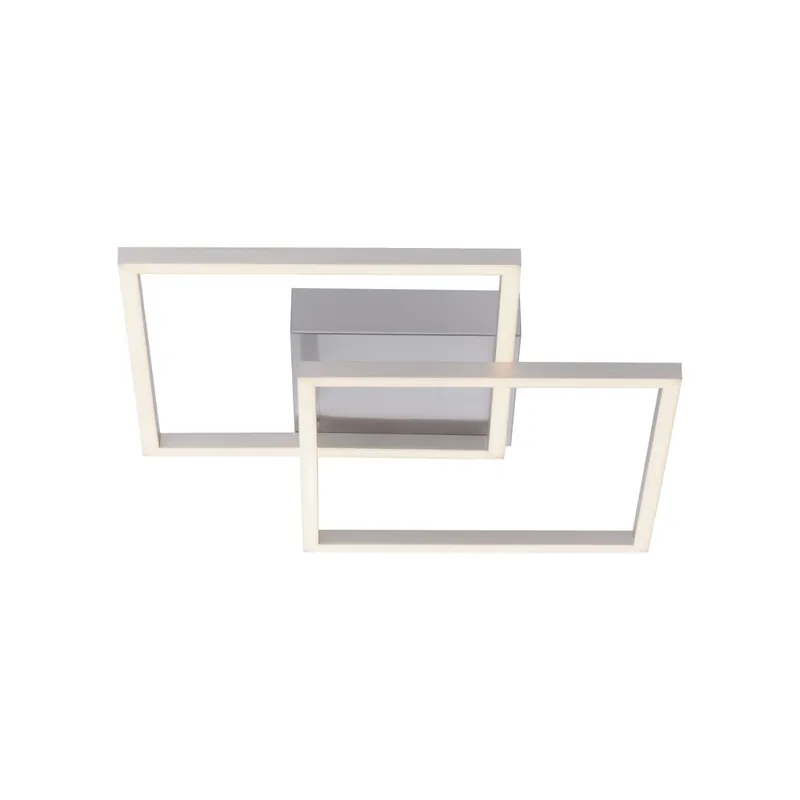 Akce IVEN LED stropní svítidlo, barva ocel, hranaté, moderní energeticky úsporné 3000K - LEUCHTEN DIREKT / JUST LIGHT