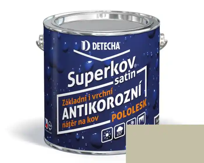 Detecha SUPERKOV SATIN 2,5kg šedý (oblázkový) RAL 7032 Sleva