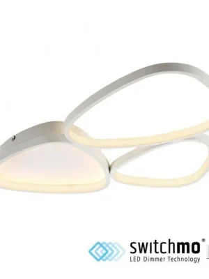 Akce PEBBLES LED stropní svítidlo 3 krokové stmívač bílé paměťová funkce do ložnice krokově stmívatelné 3000K - JUST LIGHT