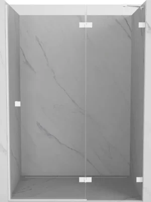 Akce MEXEN/S - Lunar sprchové dveře křídlové pravé 135, transparent, bílá 834-135-000-20-00-P
