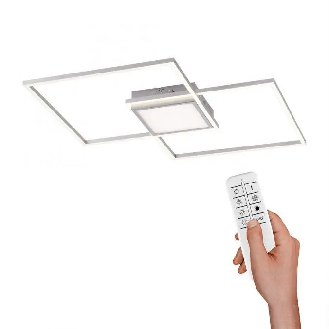 Akce ASMIN LED stropní svítidlo, ocel, 60x60cm, CCT nastavení teploty barvy, stmívatelné 3000-5000K - LEUCHTEN DIREKT / JUST LIGHT
