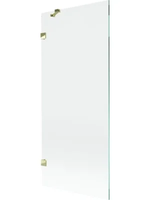 Akční Nabídka MEXEN/S - Lunar vanová zástěna FIX 80 x 150, transparent, zlatá 897-080-000-50-00