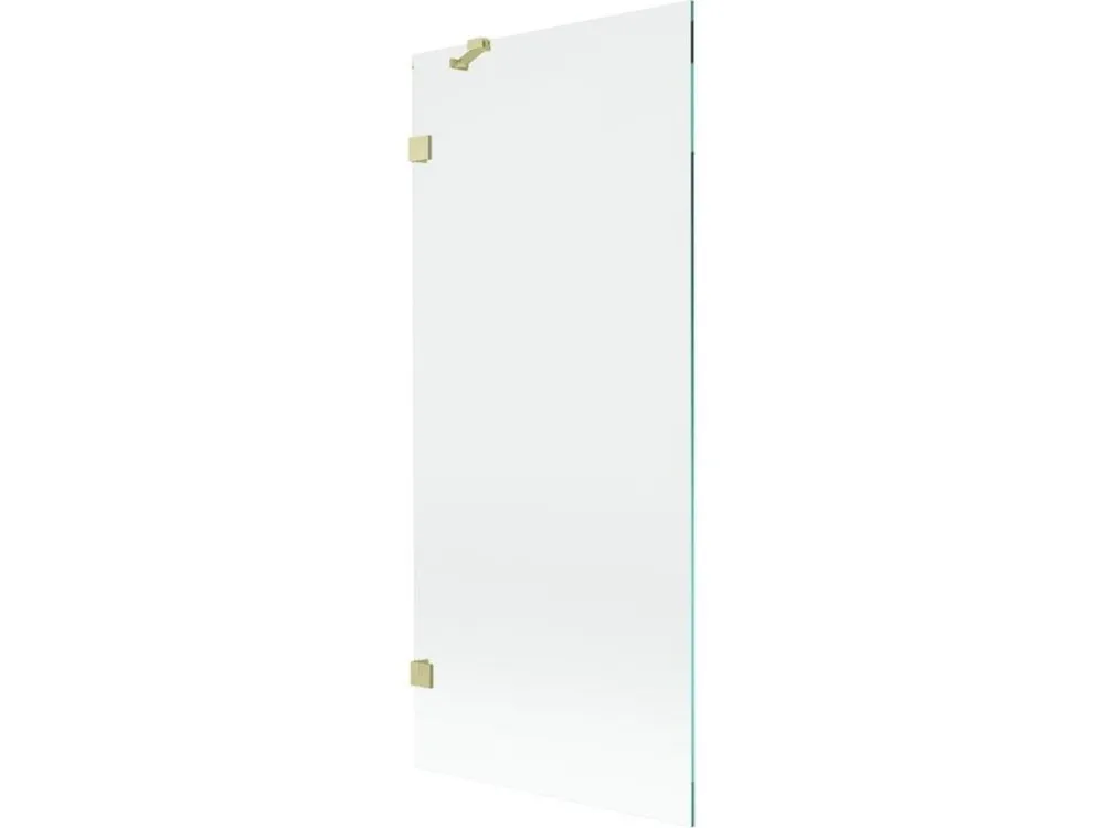 MEXEN/S - Lunar vanová zástěna FIX 80 x 150, transparent, zlatá kartáčovaná 897-080-000-55-00 Rychlé Dodání