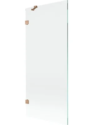 Autentický MEXEN/S - Lunar vanová zástěna FIX 80 x 150, transparent, měď kartáčovaná 897-080-000-65-00