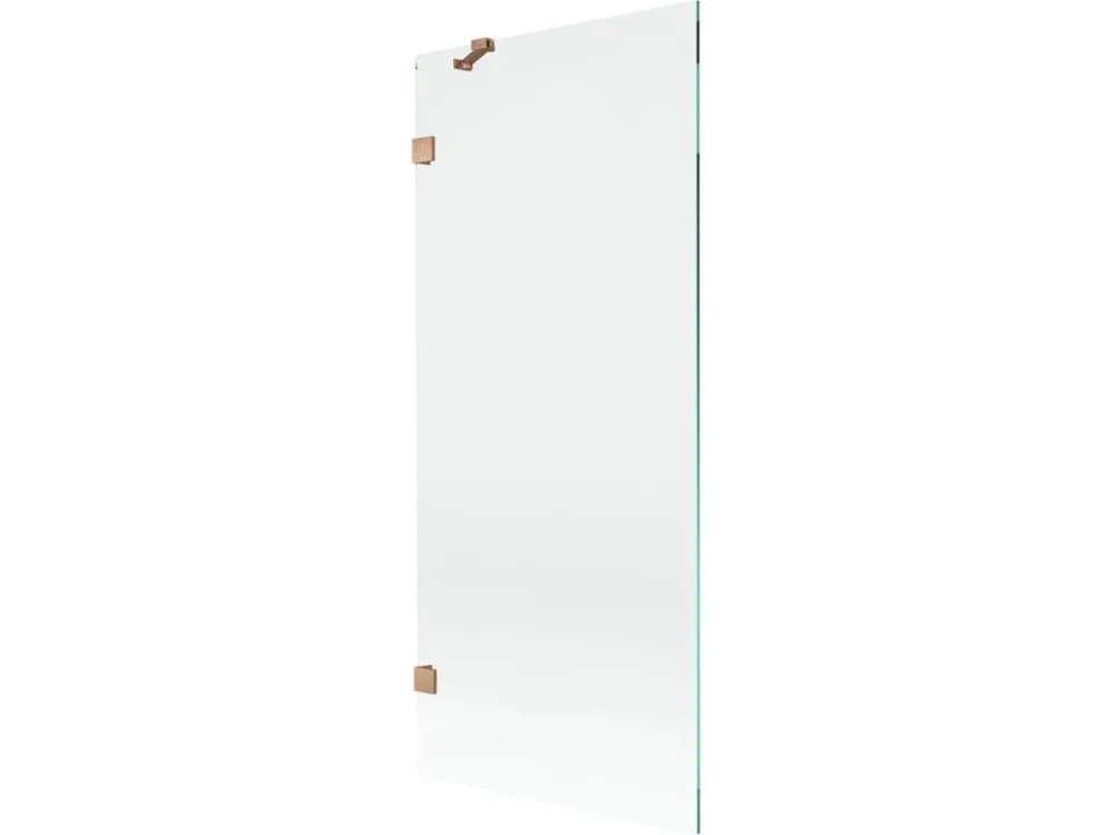 Autentický MEXEN/S - Lunar vanová zástěna FIX 80 x 150, transparent, měď kartáčovaná 897-080-000-65-00