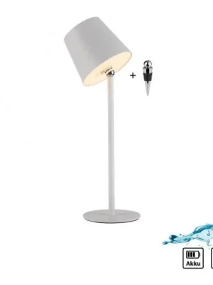 Značkový BOTERIA LED lampička na láhev, nabíjecí, s přídavnou nohou, bílé 3000K - JUST LIGHT