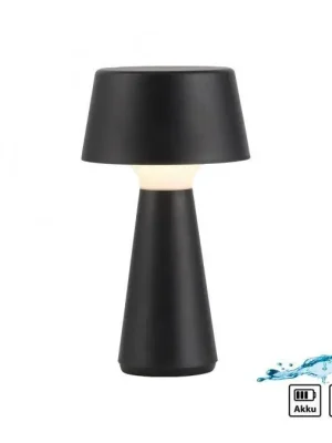 ABERA LED stolní lampa na baterie černá dotykový stmívač IP54 USB vnitřní i venkovní použití 3000K - JUST LIGHT Přímo Od Výrobce