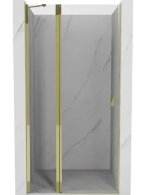 Akční Cena MEXEN - Mist sprchové dveře křídlové 85, transparent, zlatá 8A4-085-000-50-00