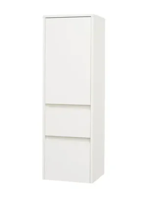 Zlevněný Opto, koupelnová skříňka, vysoká, levé otevírání, bílá, 400x1250x360 mm