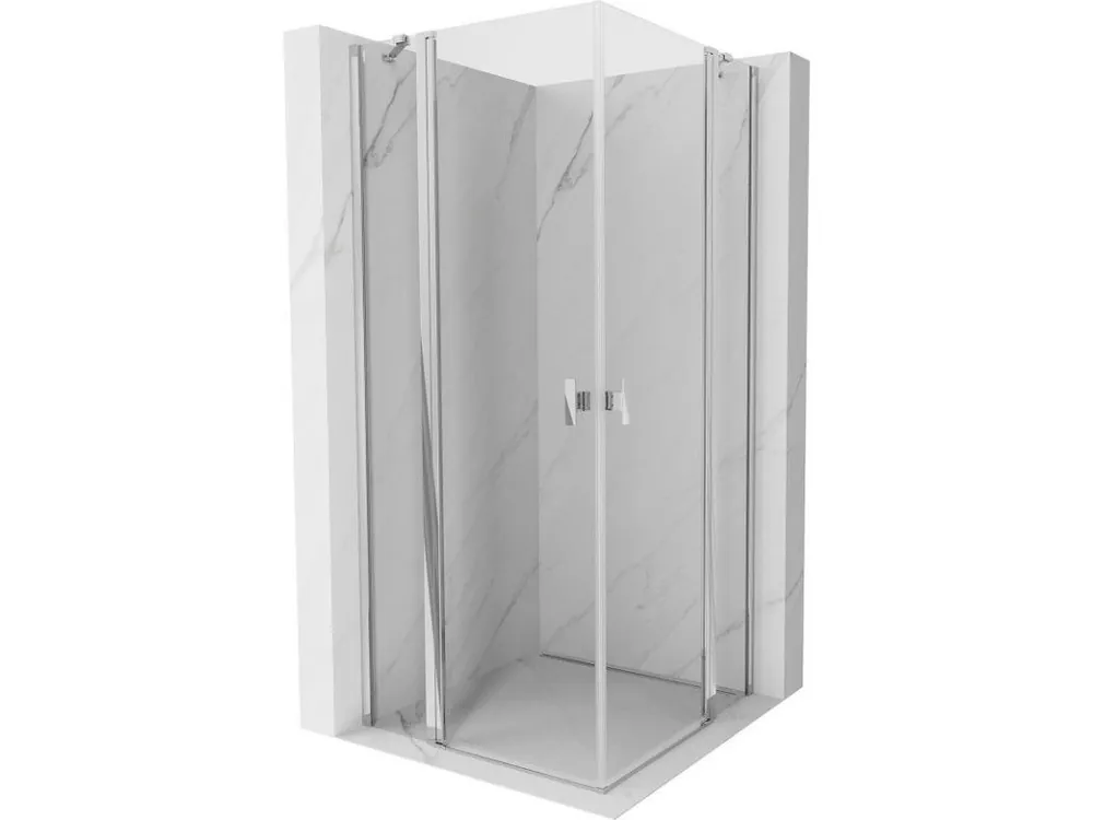 Zlevněný MEXEN/S - Mist Duo sprchový kout dveře křídlové 85 x 85, transparent, chrom 8A4-085-085-01-00