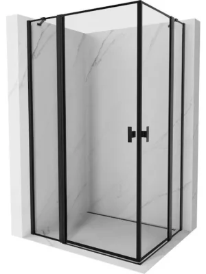 Akce MEXEN/S - Mist Duo sprchový kout dveře křídlové 100 x 95, černý okraj, černá 8A4-100L-095P-70-70