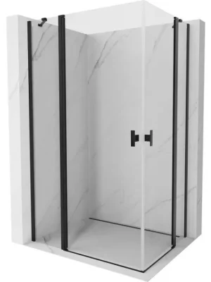Akce MEXEN/S - Mist Duo sprchový kout dveře křídlové 120 x 75, transparent, černá 8A4-120-075-70-00