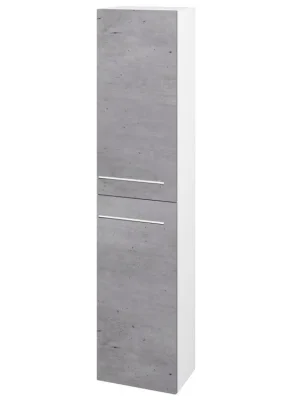 Akce Vysoká skříň DOS SV1D2 35 - N01 Bílá lesk / Úchytka T02 / D01 Beton / Levé