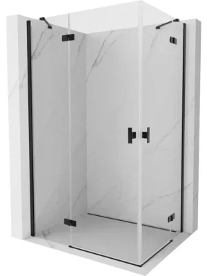 Zlevněný MEXEN/S - Mist H Duo sprchový kout dveře křídlové 80 x 70, transparent, černá 8A5-080L-070P-70-00