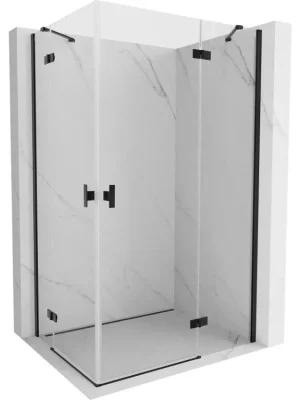 Zlevněný MEXEN/S - Mist H Duo sprchový kout dveře křídlové 90 x 105, transparent, černá 8A5-090L-105P-70-00