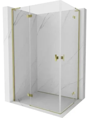 Akce MEXEN/S - Mist-H L Duo sprchový kout dveře křídlové 90 x 70, transparent, zlato 8A5L-090L-070P-50-00
