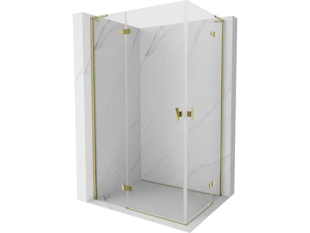 Akce MEXEN/S - Mist-H L Duo sprchový kout dveře křídlové 90 x 70, transparent, zlato 8A5L-090L-070P-50-00