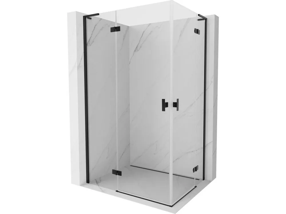 Zlevněný MEXEN/S - Mist-H L Duo sprchový kout dveře křídlové 110 x 90, transparent, černá 8A5L-110L-090P-70-00