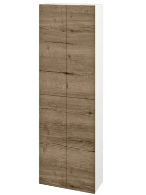 Akce Vysoká skříň DOS SV1D4 50 - N01 Bílá lesk / Bez úchytky T31 / D21 Tobacco