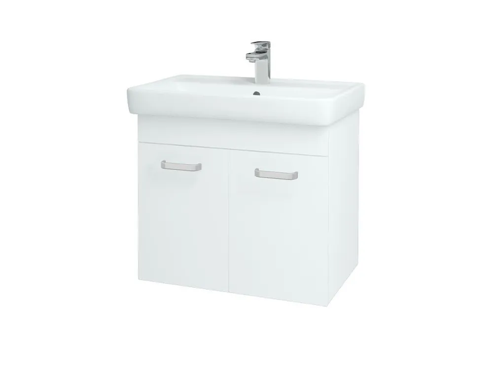 Zlevněný Koupelnová skříňka Q DVEŘOVÉ SZD2 70 - N01 Bílá lesk / Úchytka T01 / L01 Bílá vysoký lesk