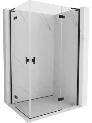 Zlevněný MEXEN/S - Mist-H L Duo sprchový kout dveře křídlové 110 x 115, transparent, černá 8A5L-110L-115P-70-00