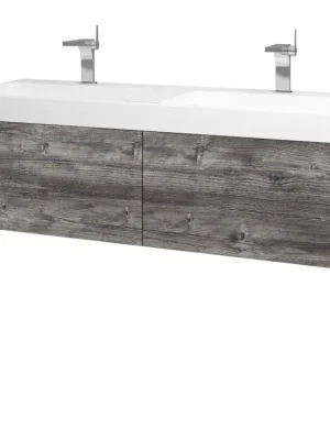 Zlevněný Koupelnová skříňka VARIANTE SZZ2 130 pro umyvadlo Laufen Pro S - N01 Bílá lesk / D10 Borovice Jackson