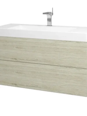 Zlevněný Koupelnová skříňka VARIANTE SZZ2 105 pro umyvadlo Laufen Pro S - N01 Bílá lesk / D05 Oregon