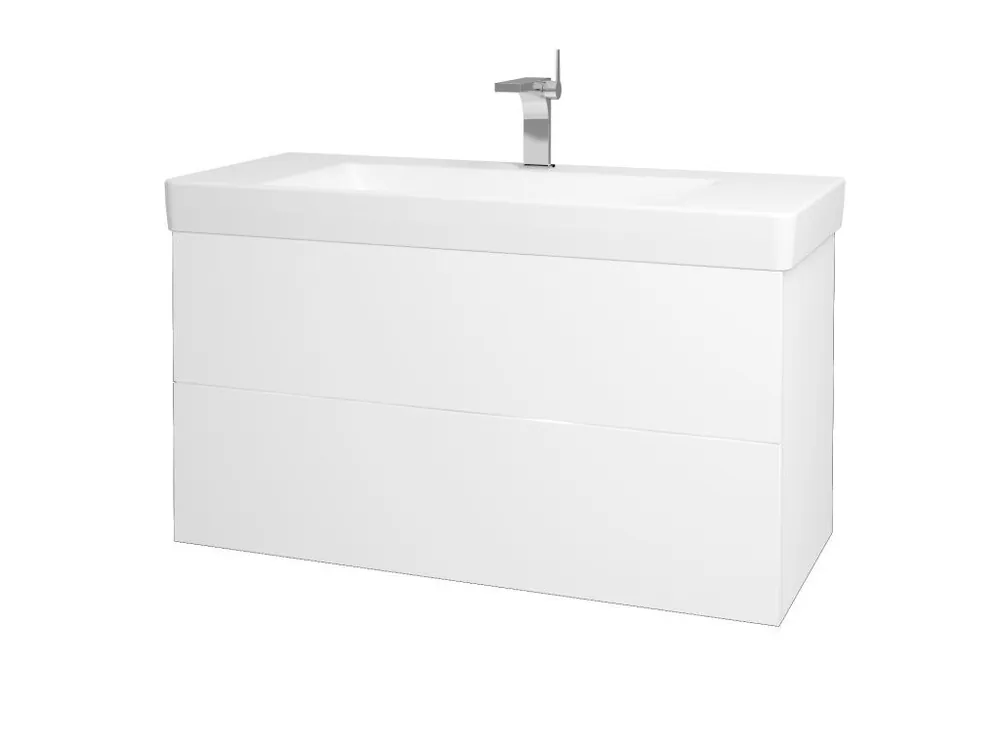 Akce Koupelnová skříňka VARIANTE SZZ2 105 pro umyvadlo Laufen Pro S - N01 Bílá lesk / M01 Bílá mat