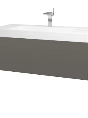 Značkový Koupelnová skříňka VARIANTE SZZ 105 pro umyvadlo Laufen Pro S - N01 Bílá lesk / N06 Lava