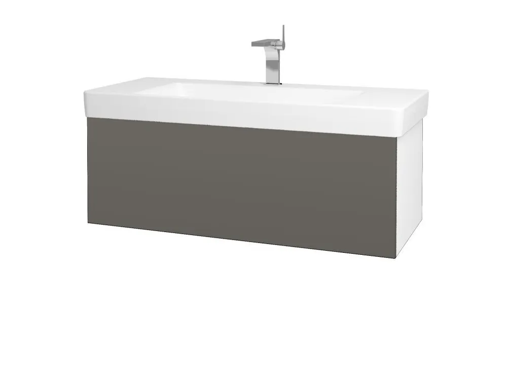 Značkový Koupelnová skříňka VARIANTE SZZ 105 pro umyvadlo Laufen Pro S - N01 Bílá lesk / N06 Lava