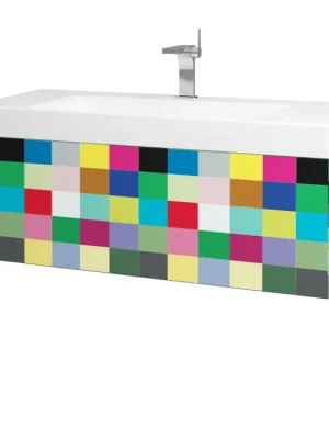 Značkový Koupelnová skříňka VARIANTE SZZ 105 pro umyvadlo Laufen Pro S - N01 Bílá lesk / IND Individual