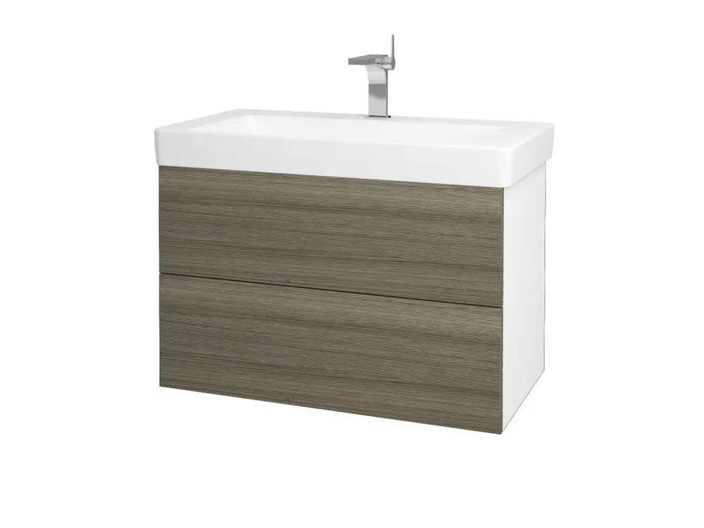 Akční Cena Koupelnová skříňka VARIANTE SZZ2 85 pro umyvadlo Laufen Pro S - N01 Bílá lesk / D03 Cafe
