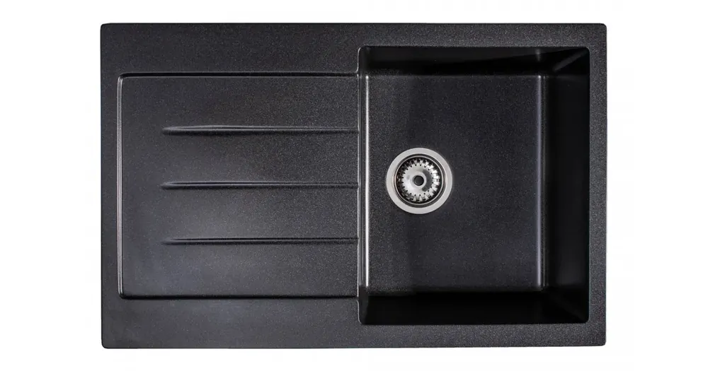 Akce GRANISIL GRADIZ 765.0 Granitový dřez s odkapem, černý