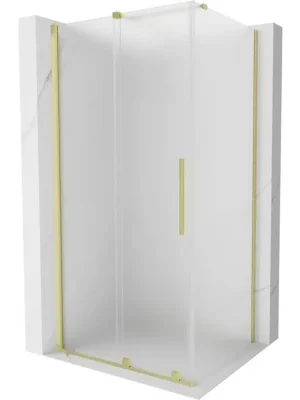 Zlevněný MEXEN/S - Velar sprchový kout, posuvné dveře 110 x 100, dekor, zlato kartáčovaná 871-110-100-31-55