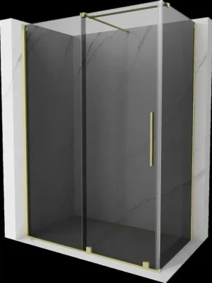 Zlevněný MEXEN/S - Velar sprchový kout, posuvné dveře 150 x 75, grafit, zlato kartáčovaná 871-150-075-41-55
