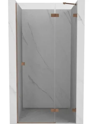 Akční Cena MEXEN/S - Lunar sprchové dveře křídlové pravá 125, transparent, měď kartáčovaná 834-125-000-65-00-P