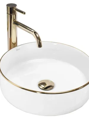 REA - Umyvadlo na desku Sami Gold Edge REA-U6758 Cenový Hit