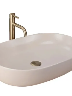 REA - Umyvadlo na desku CLEO 61 BEIGE MATT REA-U9655 Přímo Od Výrobce