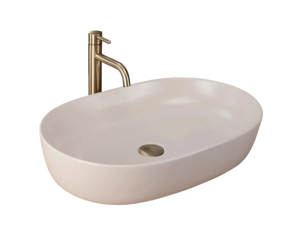 REA - Umyvadlo na desku CLEO 61 BEIGE MATT REA-U9655 Přímo Od Výrobce