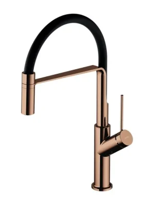 Nakupujte Hned OMNIRES - VITA kuchyňská baterie s výsuvnou hubicí, lesklá měď/černá matná, VI6350BLCP