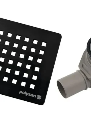 Akce POLYSAN FLEXIA vaničkový sifon, průměr 90mm, DN40, krytka černá