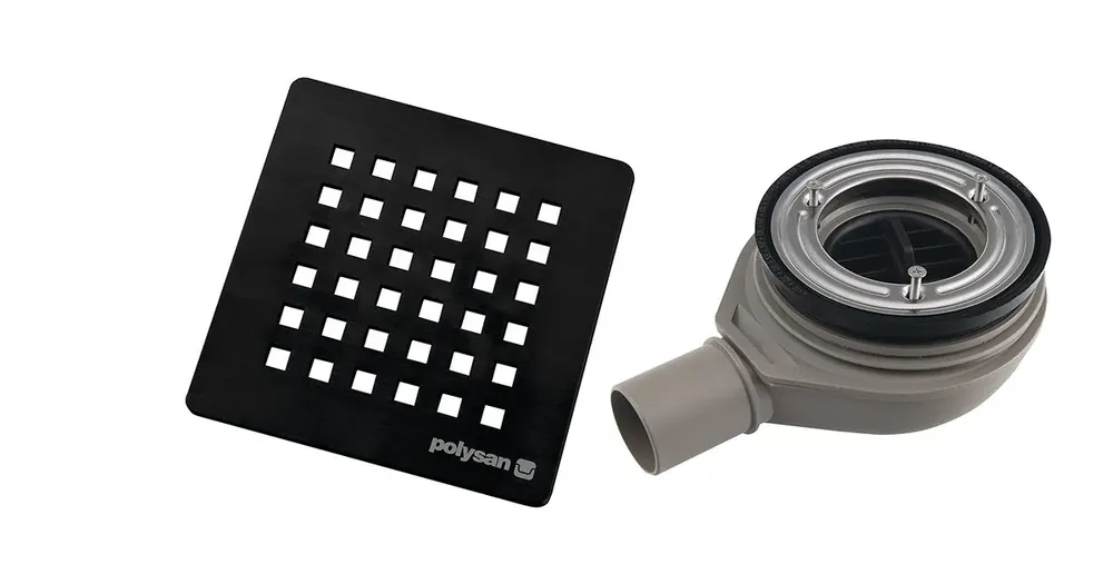 Akce POLYSAN FLEXIA vaničkový sifon, průměr 90mm, DN40, krytka černá