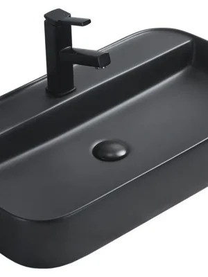 Značkový MEXEN - Sofia umyvadlo na desku 70 x 40, černá mat 22157085